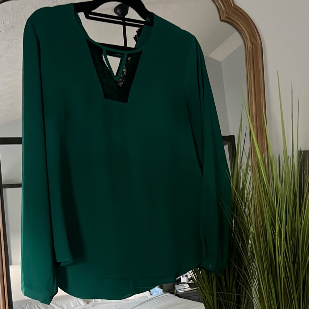 Elegant Emerald Green Women's Top